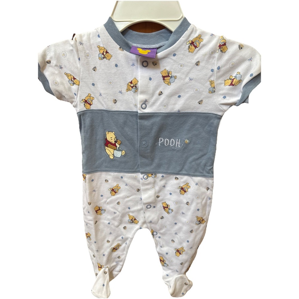 Vintage Disney Sincerely Pooh 0-3 Month Sleepwear Romper NWT 90s Y2k